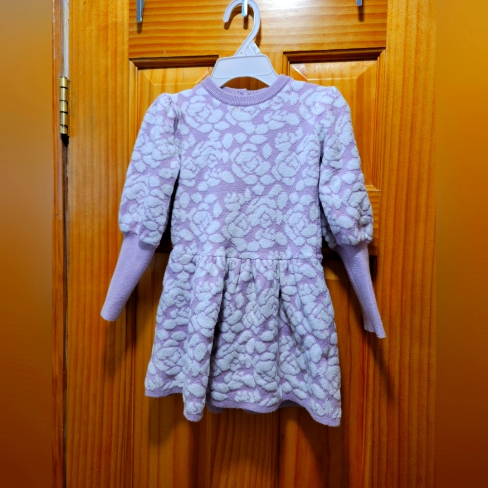 Janie And Jack Floral Boucle Sweater Dress Size 3